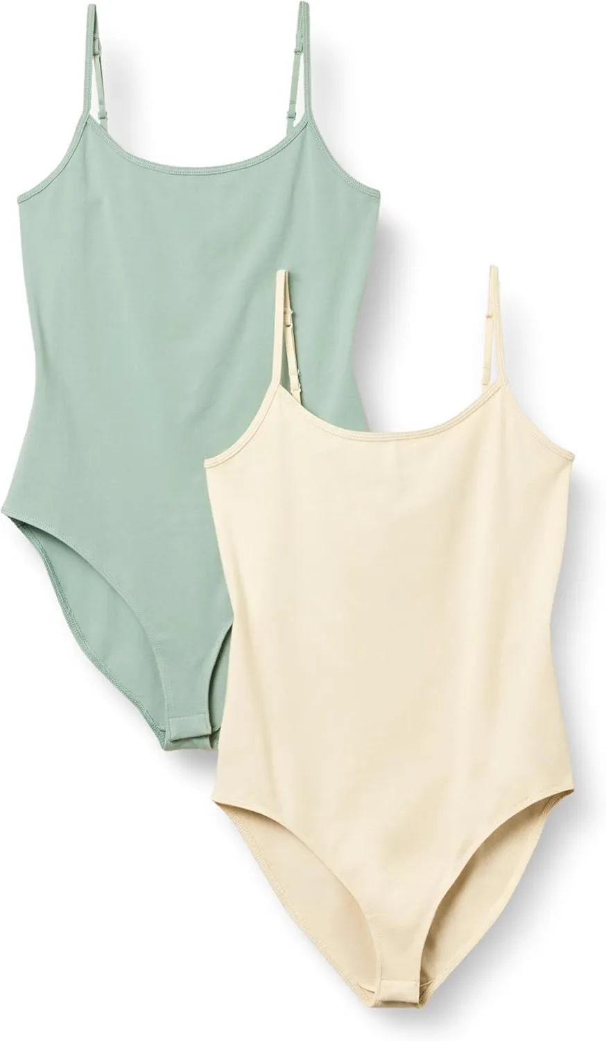 Amazon Essentials Women's Slim-Fit Cami Bodysuit, Pack of 2