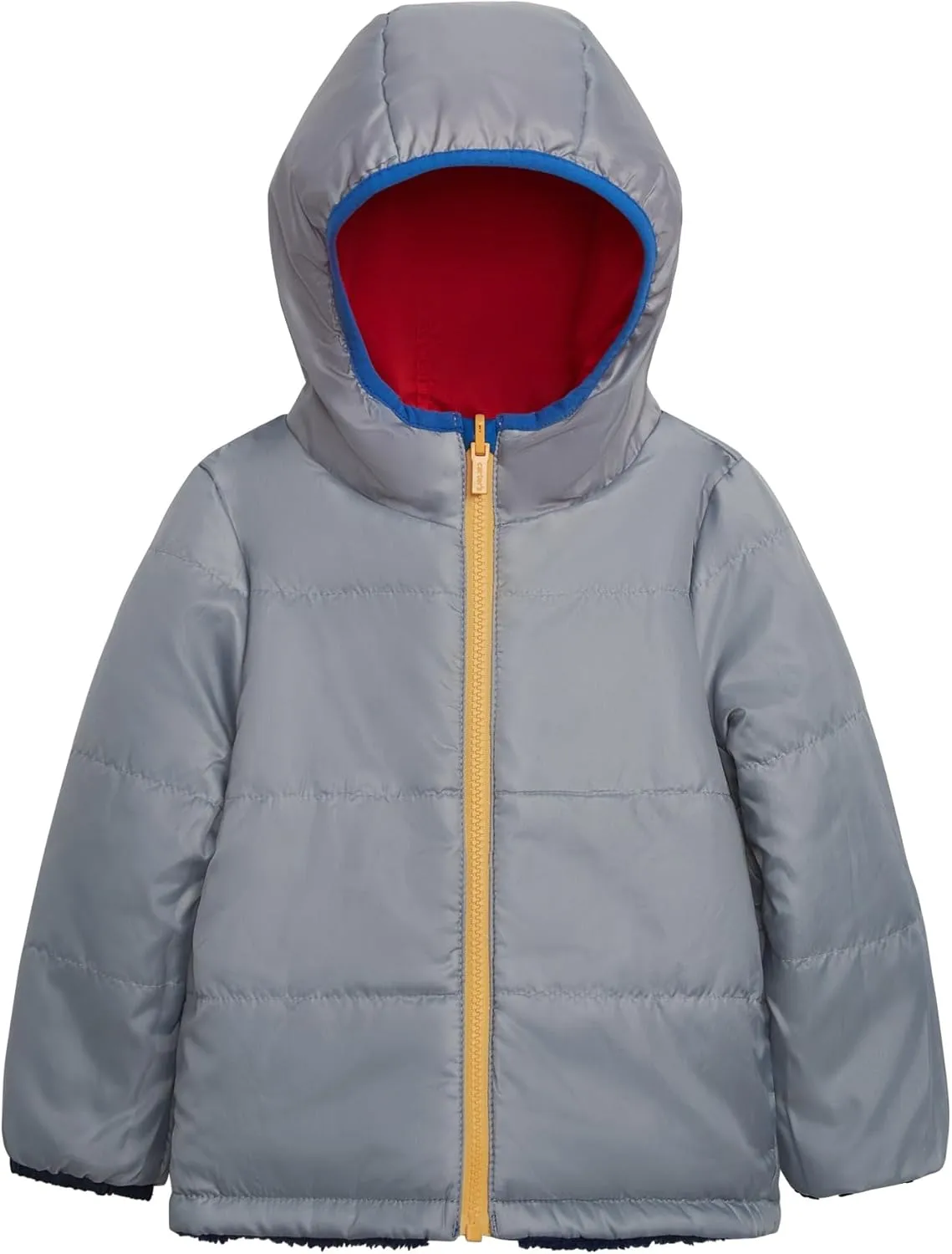 Carter's Boys Midweight Reversible Sherpa-to-Poly Hooded Jacket