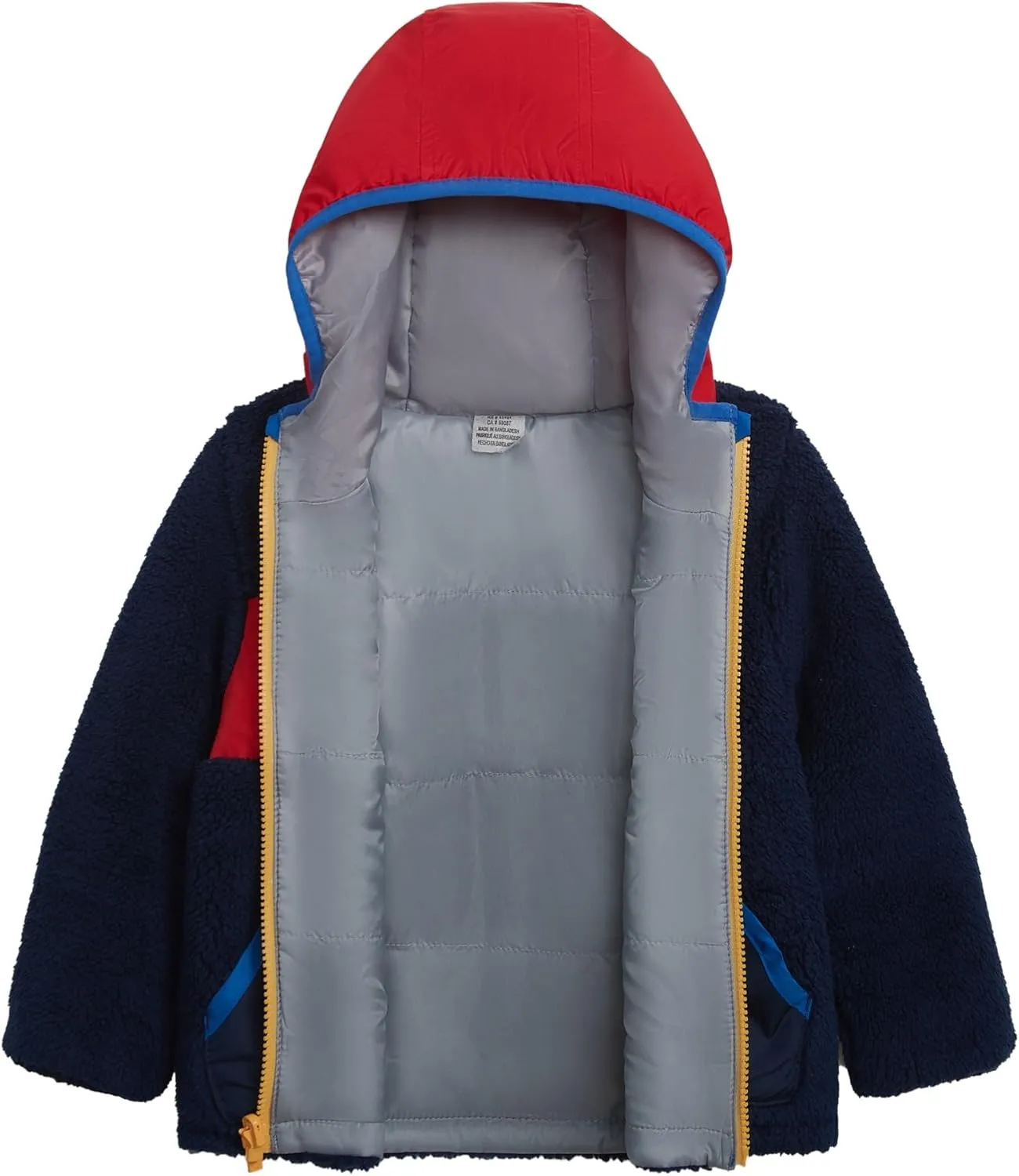 Carter's Boys Midweight Reversible Sherpa-to-Poly Hooded Jacket