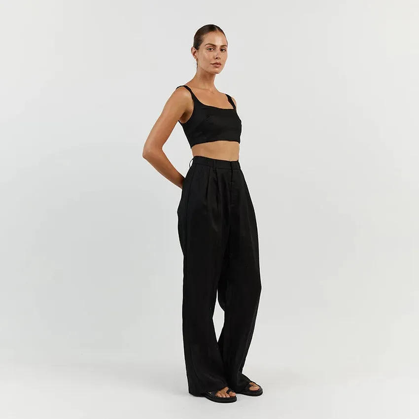Casual High Waisted Floor Dragging Wide Leg Pants Wholesale Womens Clothing