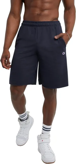 Champion mens 10" Powerblend Fleece Short, Left Sleeve C Shorts, Navy-549314, X-Large US