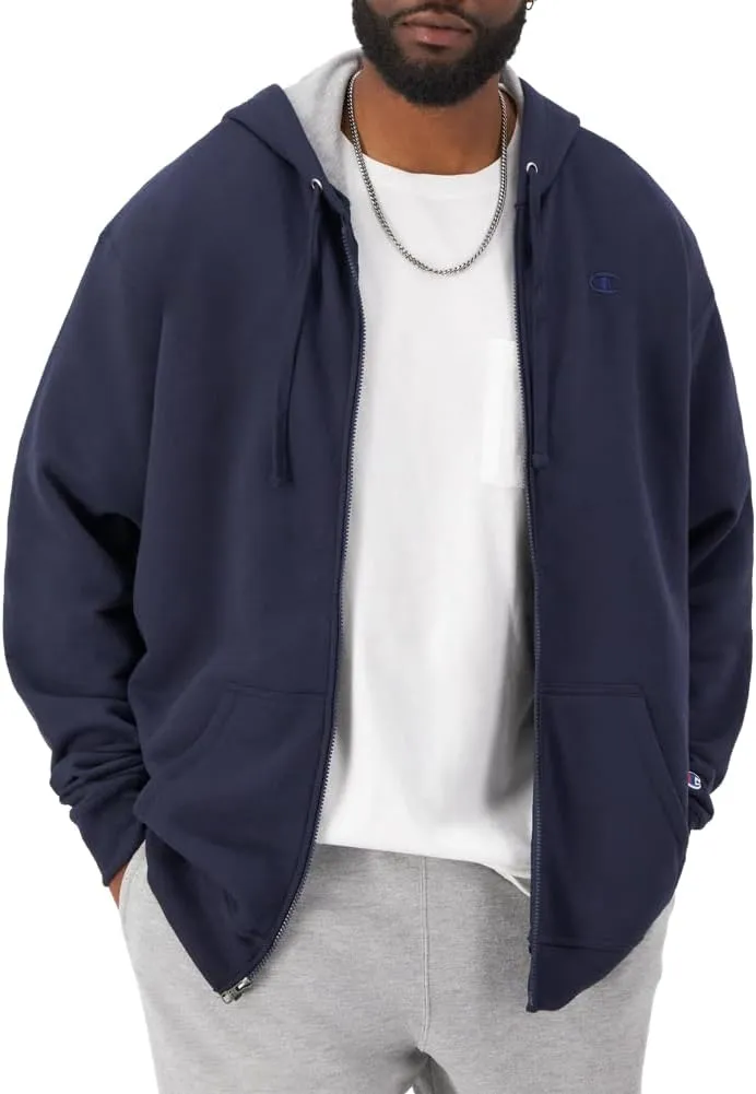 Champion Men's Zip-up Hoodie, Powerblend, Zip-up Hoodie Sweatshirt for Men (Reg. Or Big & Tall)