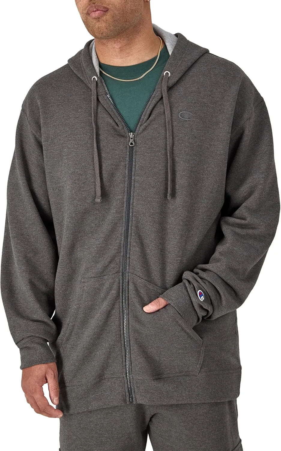 Champion Men's Zip-up Hoodie, Powerblend, Zip-up Hoodie Sweatshirt for Men (Reg. Or Big & Tall)