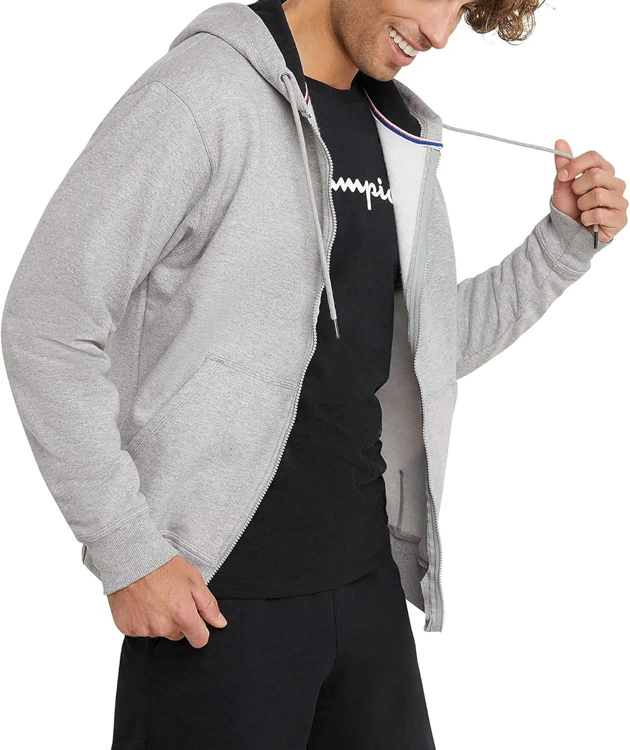 Champion Men's Zip-up Hoodie, Powerblend, Zip-up Hoodie Sweatshirt for Men (Reg. Or Big & Tall)