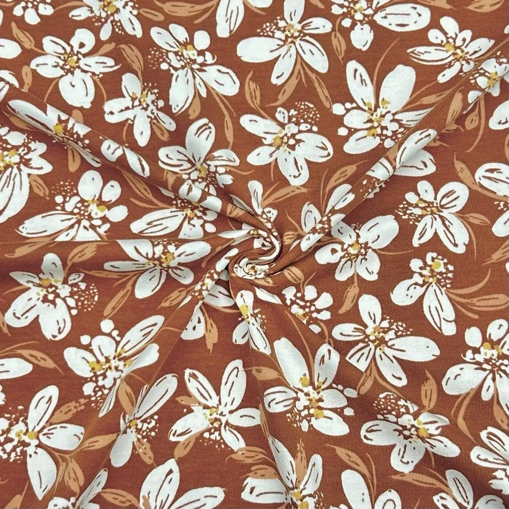 Daisies French Terry Fabric