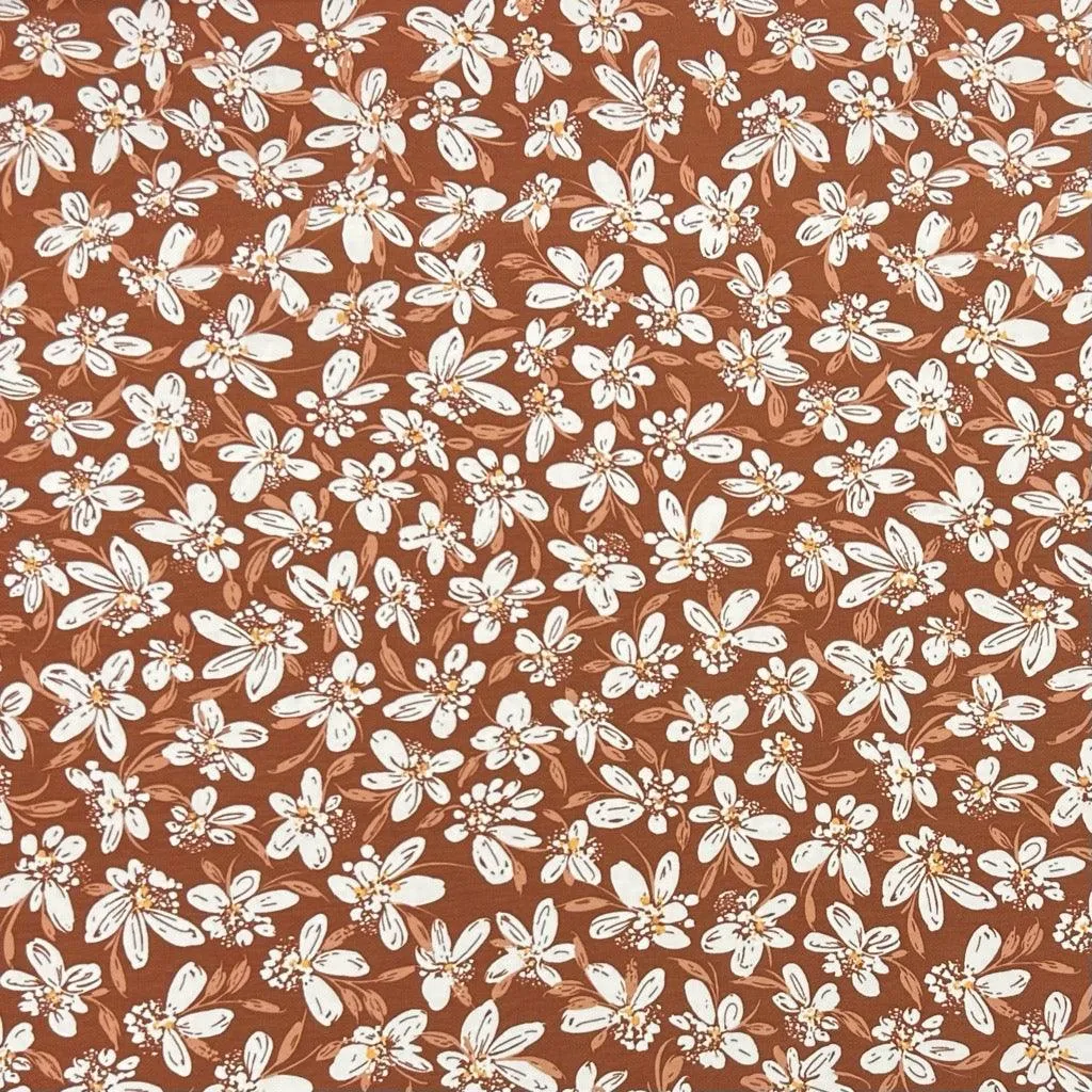 Daisies French Terry Fabric