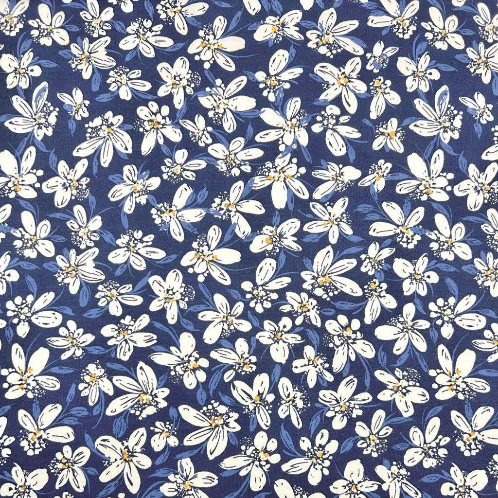 Daisies French Terry Fabric