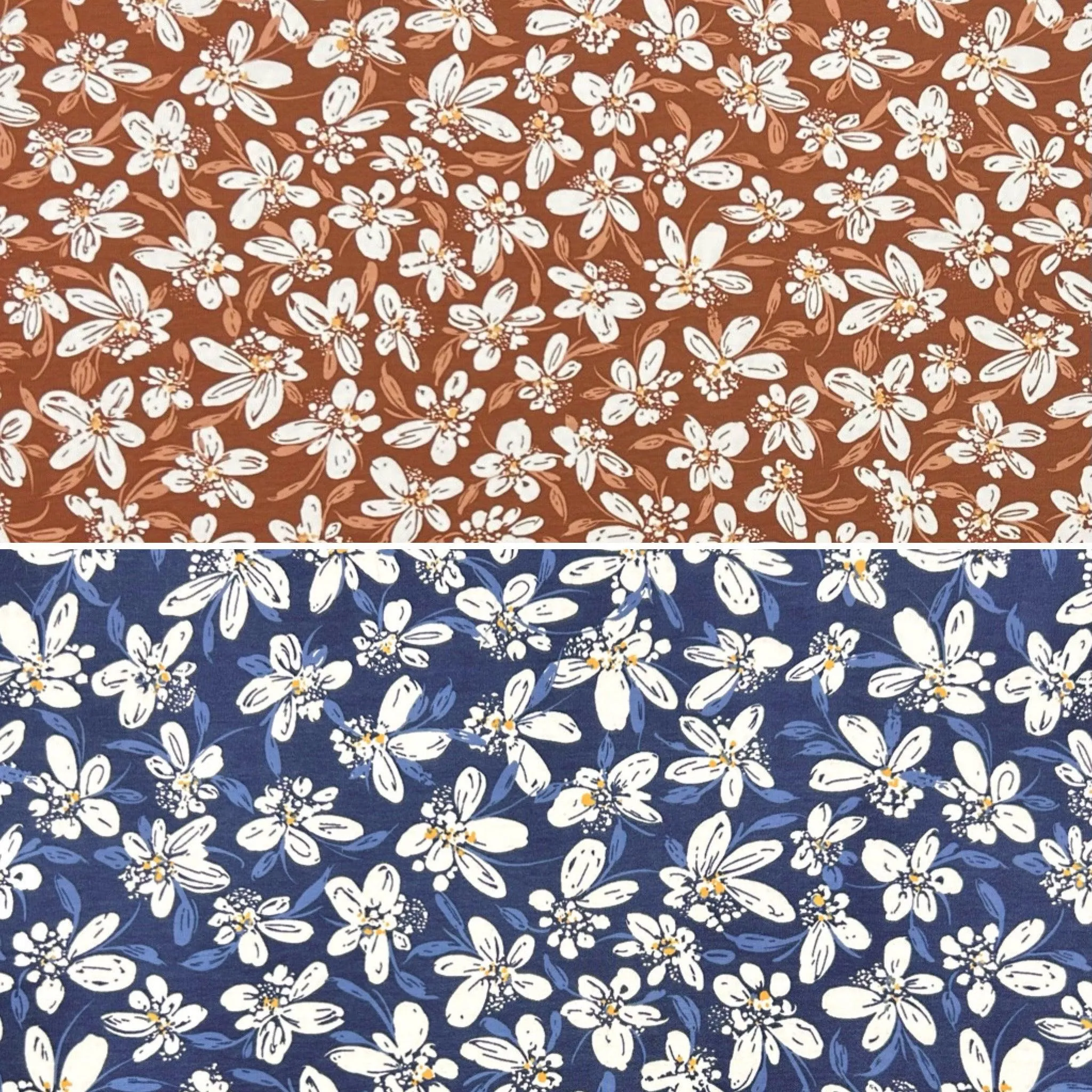 Daisies French Terry Fabric