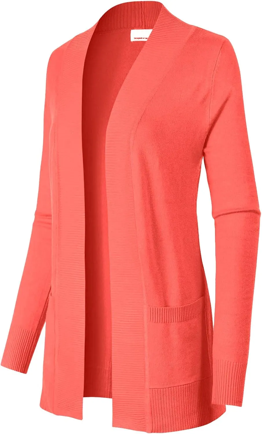 Design by Olivia Women's Open Front Long Sleeve Classic Knit Cardigan