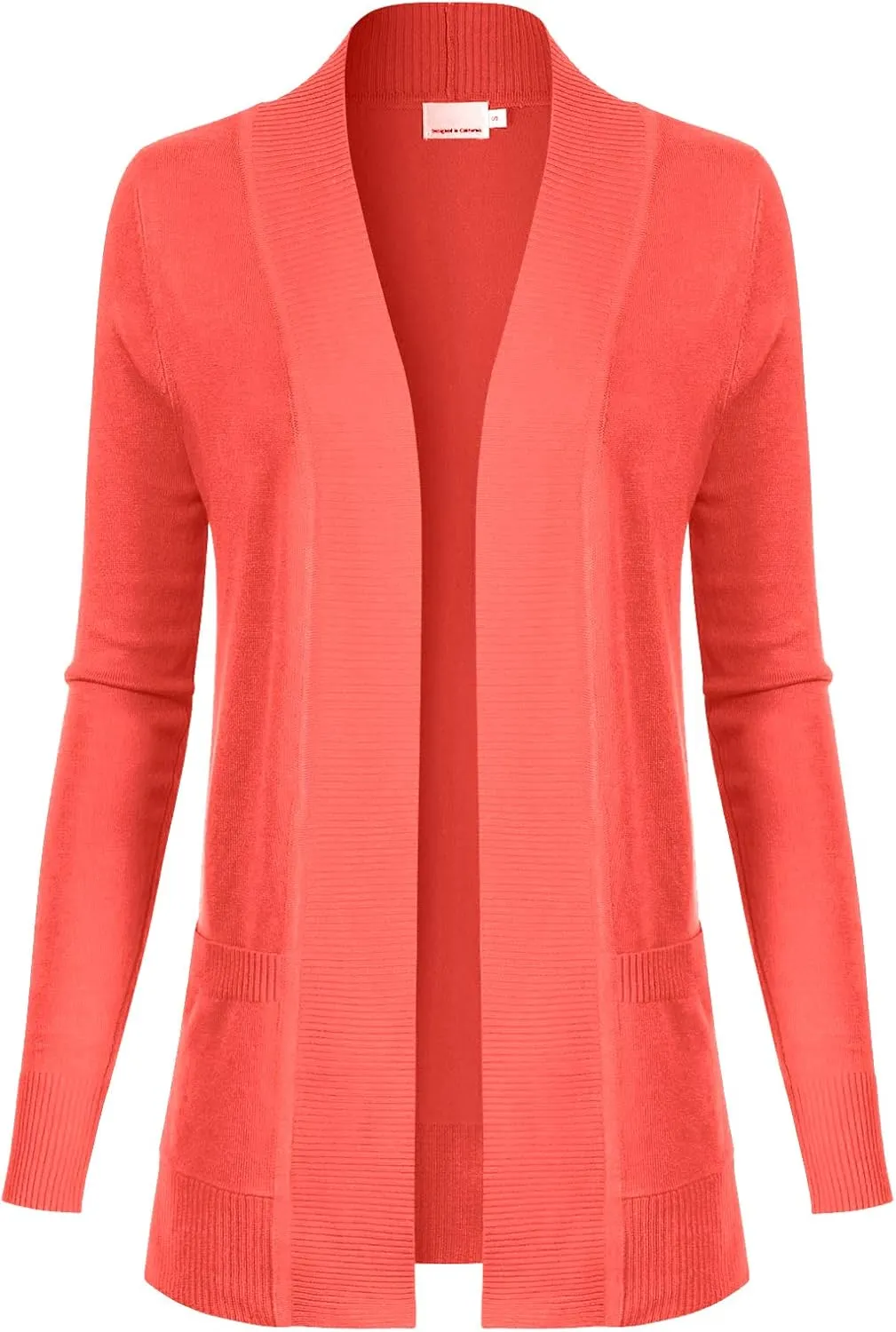 Design by Olivia Women's Open Front Long Sleeve Classic Knit Cardigan