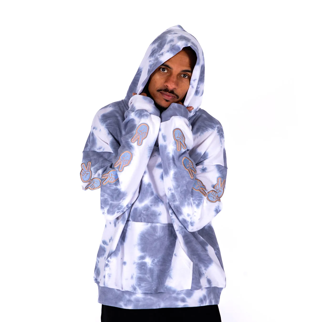 Deuce Peace Street Hoodie | Sky Tie Dye