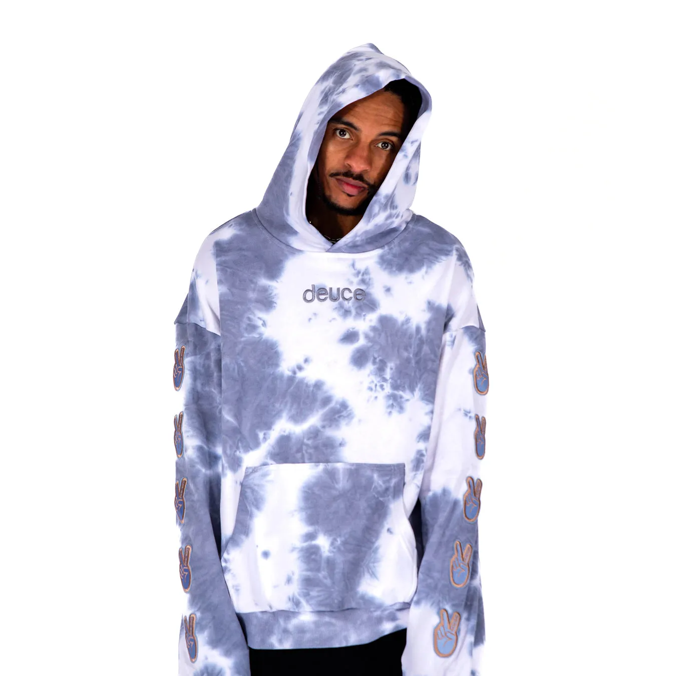 Deuce Peace Street Hoodie | Sky Tie Dye
