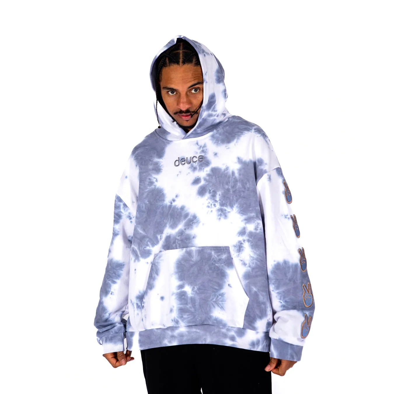 Deuce Peace Street Hoodie | Sky Tie Dye