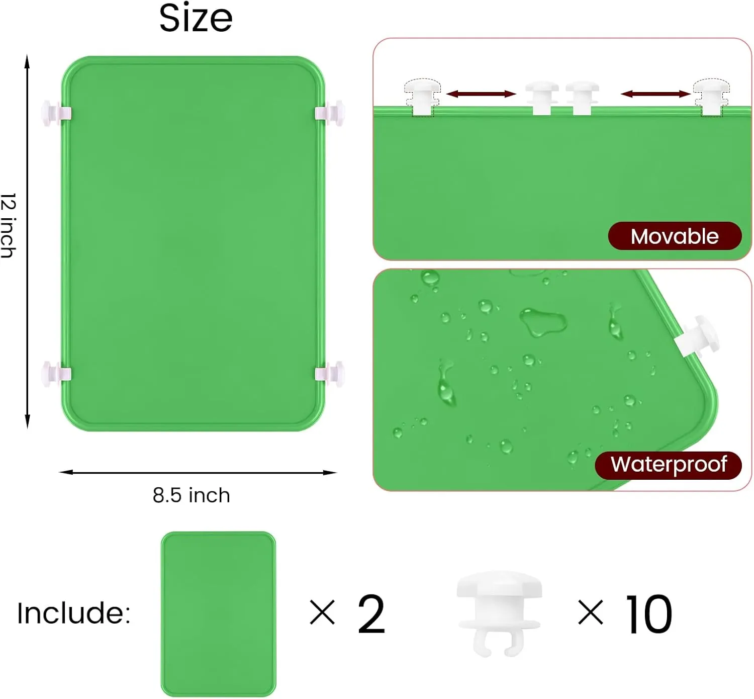 Divider Tray for Bogg Bag Accessories Compatible with Bogg Bag X Large Organizing Your Bags and Divide Space Green 2PCS