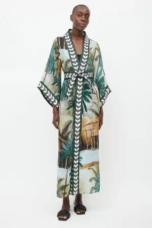 Green Caribe Bambala Belted Robe