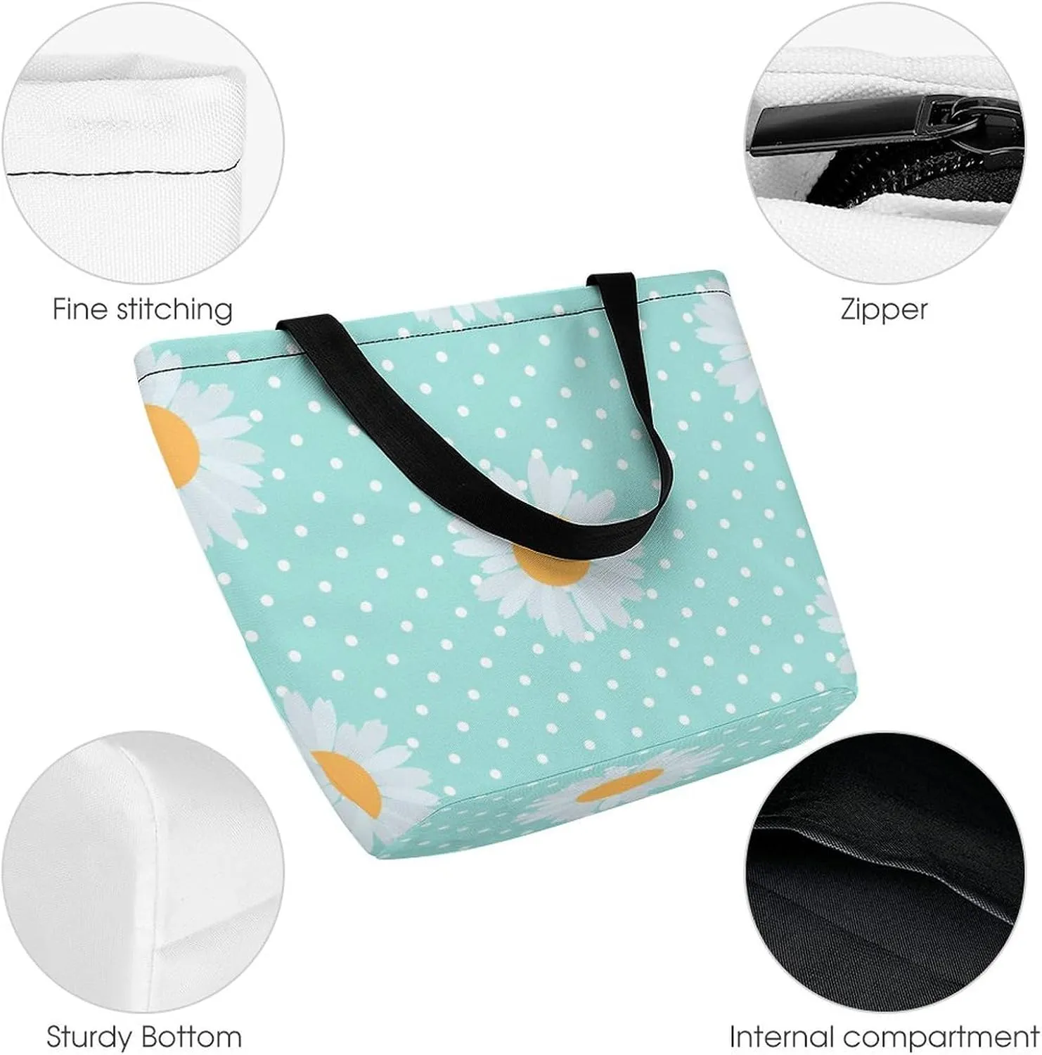 Halloweens Pattern Orange Black Hobo Handbags With Zipper Women's Tote Handbags