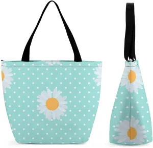 Halloweens Pattern Orange Black Hobo Handbags With Zipper Women's Tote Handbags
