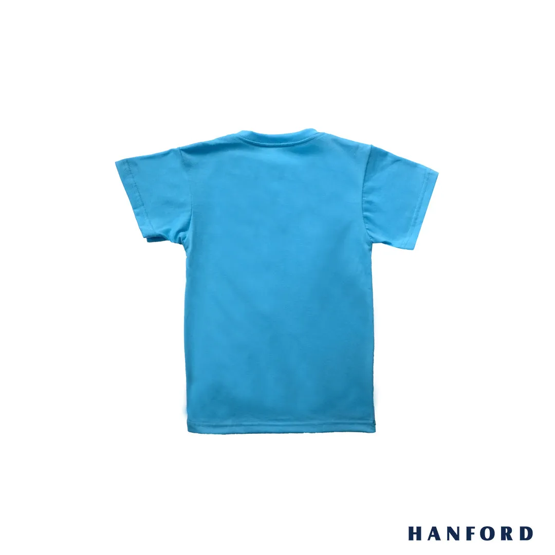 Hanford Kids/Teens V-Neck Short Sleeves Shirt - Light Blue (Single Pack)
