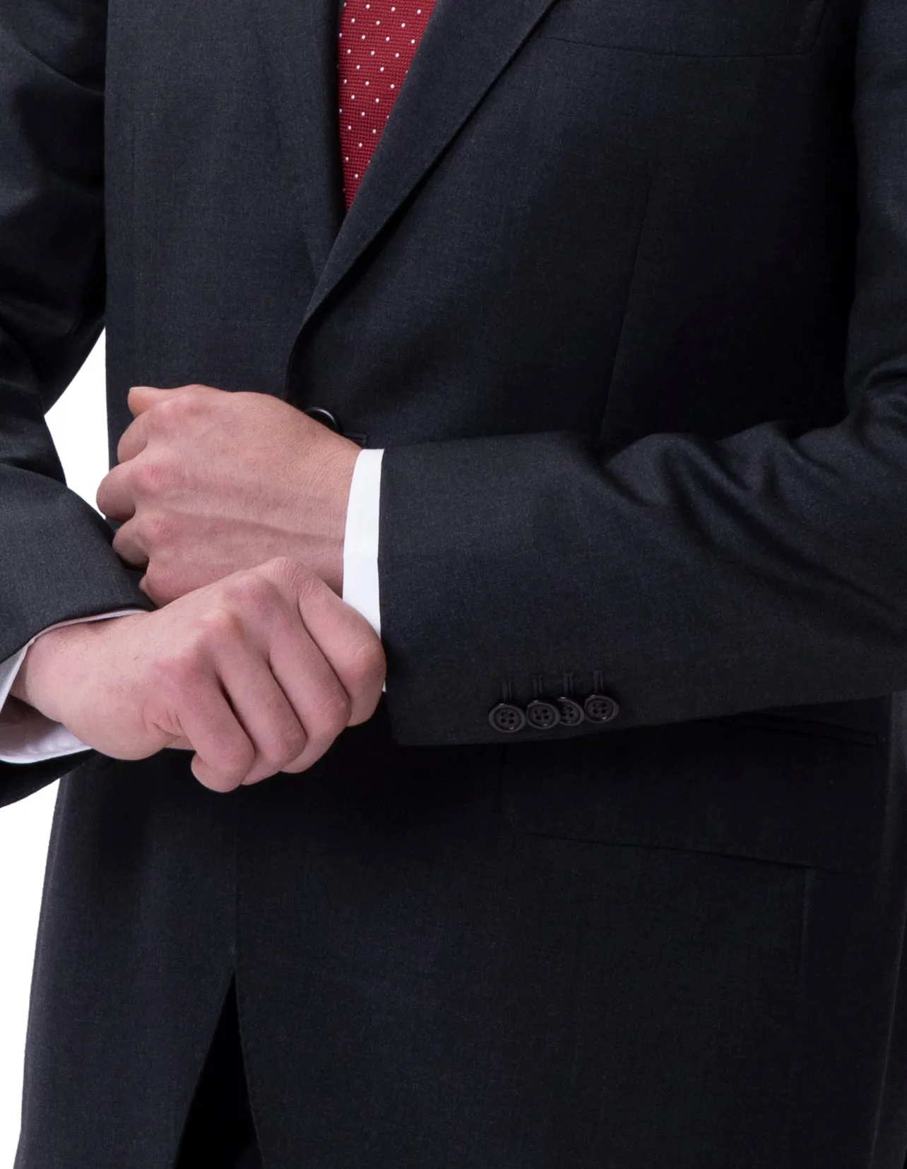 HENRY SARTORIAL Twill Suit CHARCOAL REG