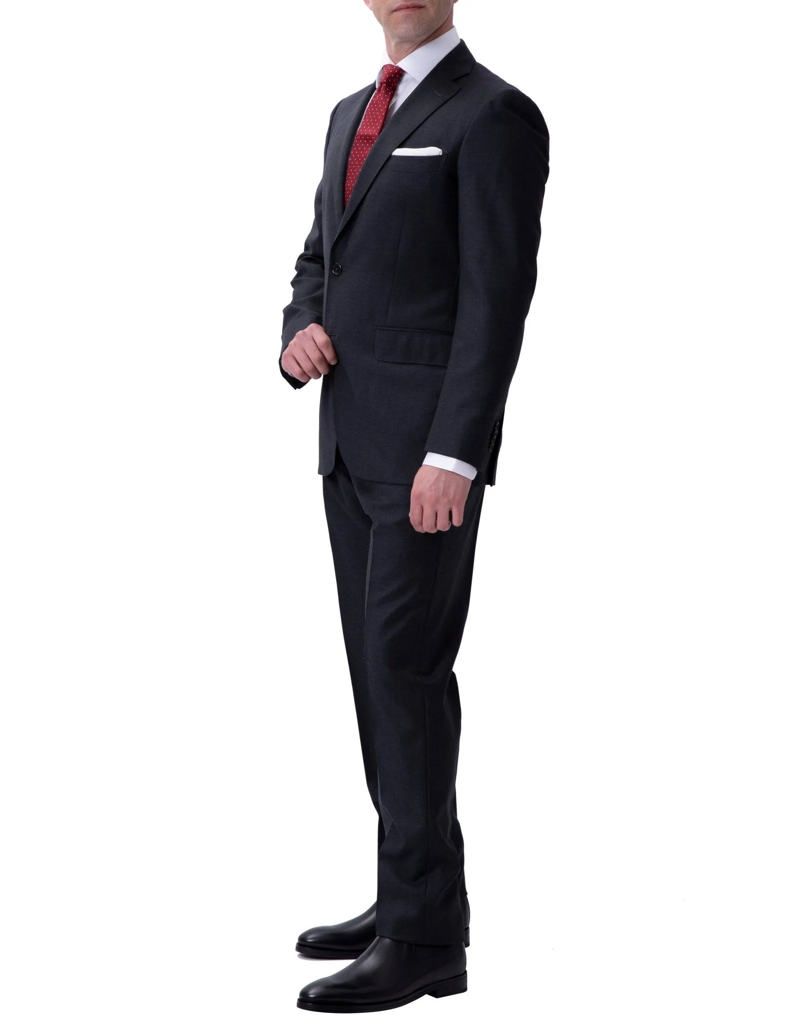 HENRY SARTORIAL Twill Suit CHARCOAL REG