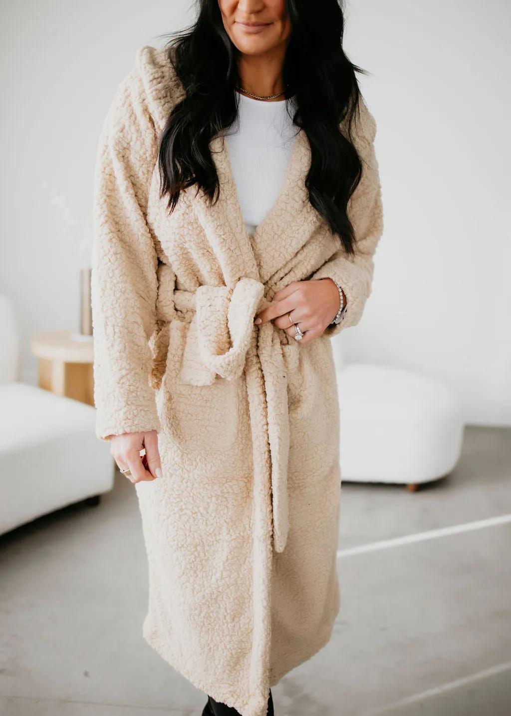Joelle Teddy Hooded Cardigan