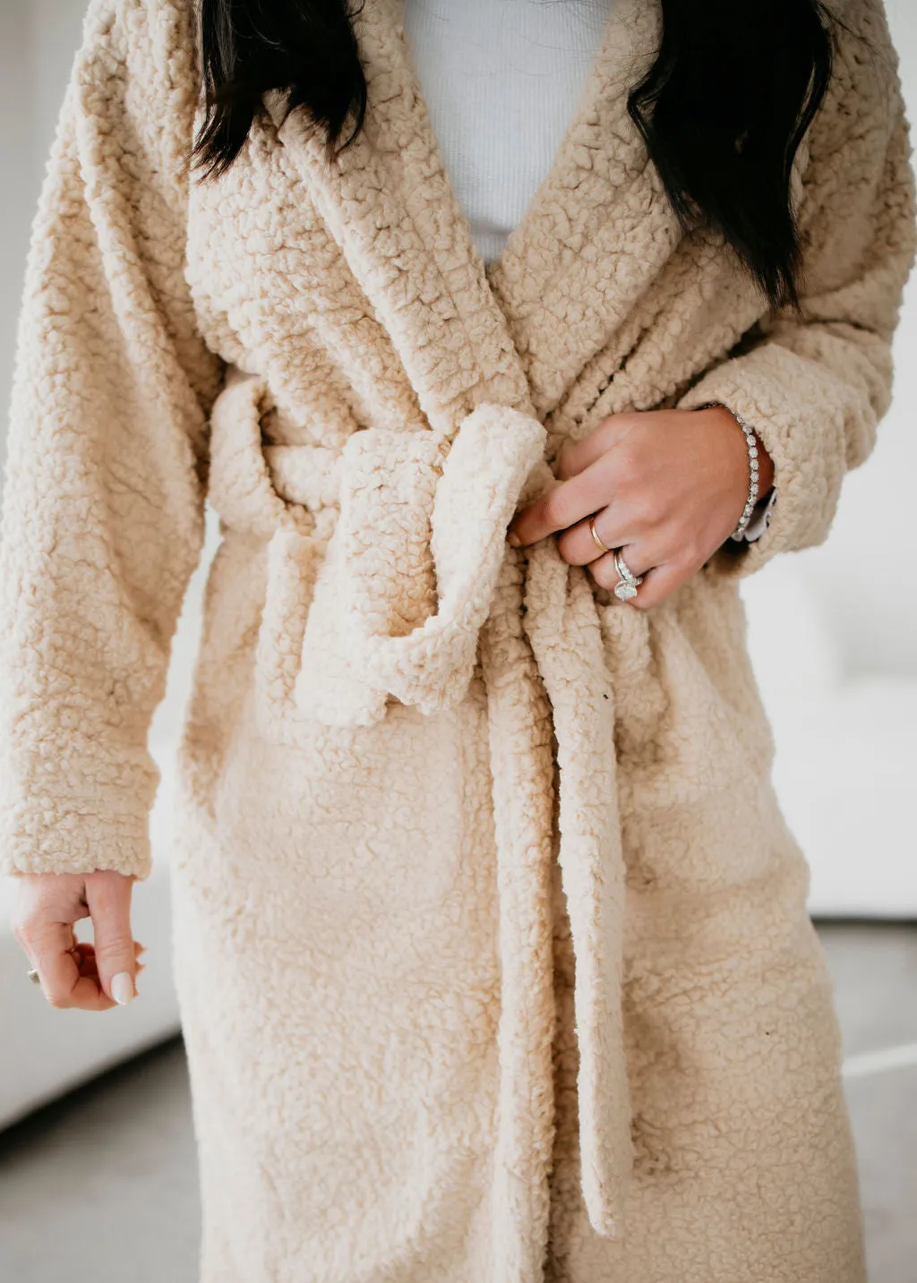 Joelle Teddy Hooded Cardigan