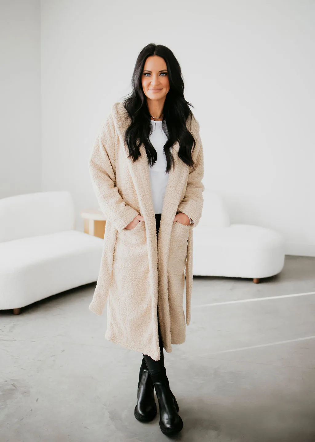 Joelle Teddy Hooded Cardigan