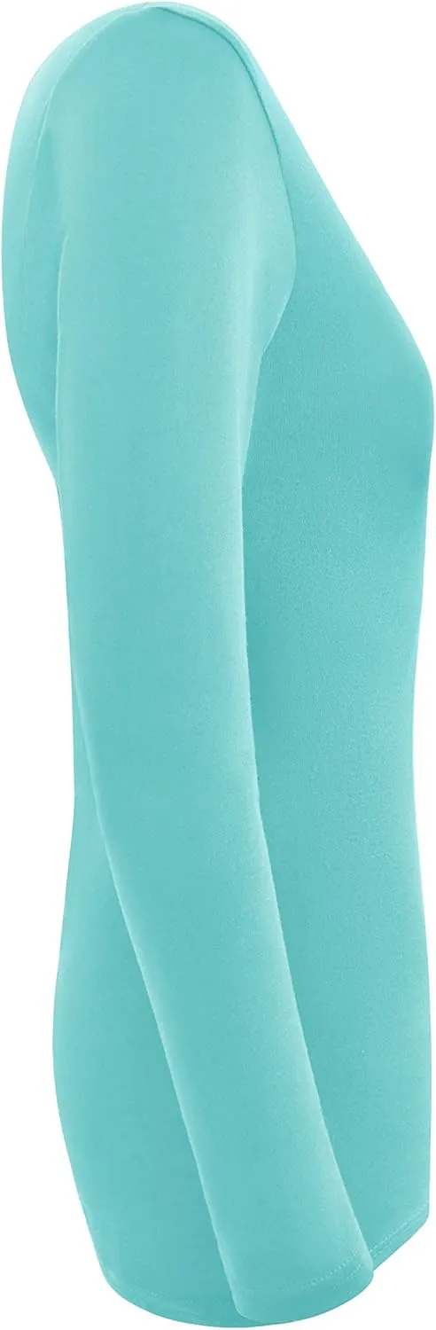 M&M Scrubs Women's Long Sleeve V-Neck Under Scrub Stretch T-Shirt-3-Pack