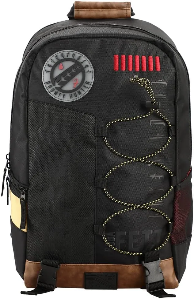 Mandalorian Bounty Hunter Flat Front with Bungee Detailing and Mesh Panels Backpack