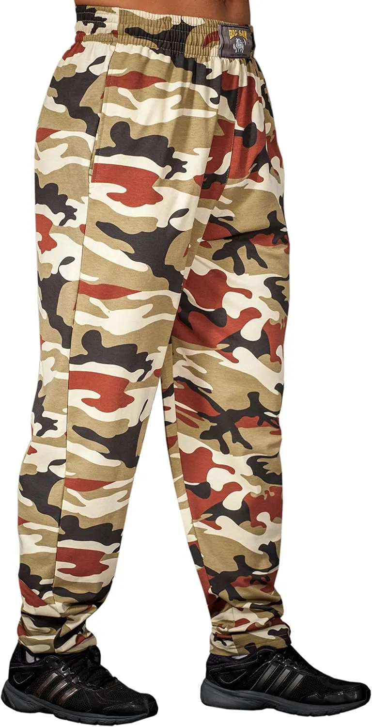 Men's Camouflage Baggy Sweatpants Gym Training Pants Big Sam