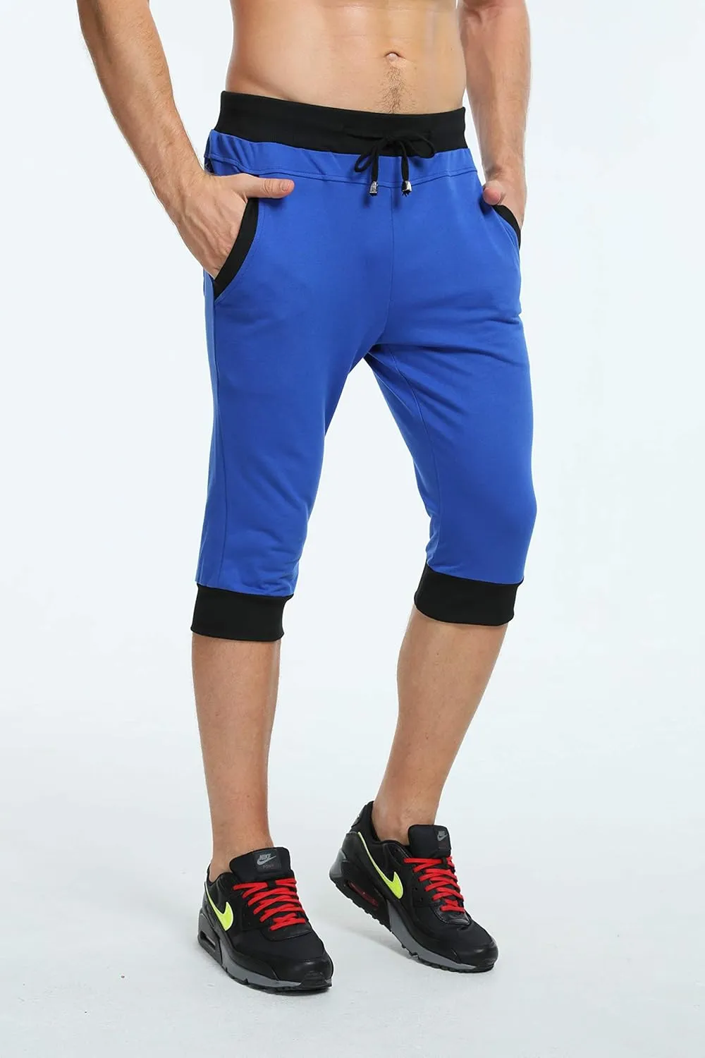 Men's Casual Harem Training Jogger Sport Short Baggy Pants