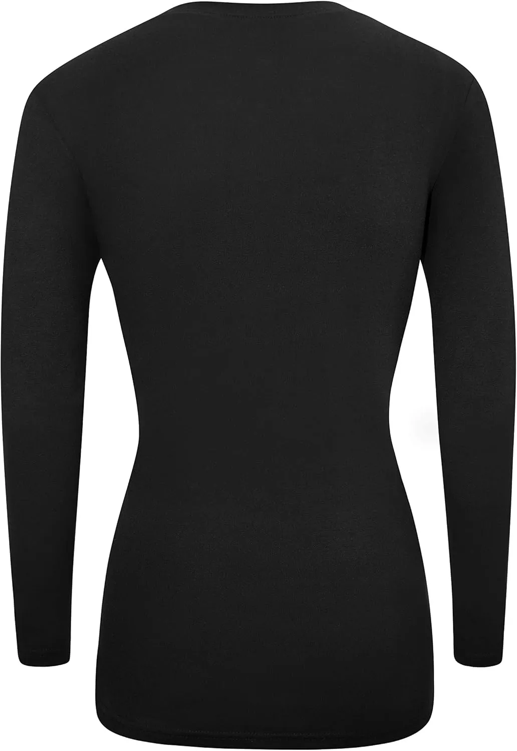 Natural Uniforms Women's V-Neck Long Sleeve Under Scrub Stretch T-Shirt - Multi Pack of 5