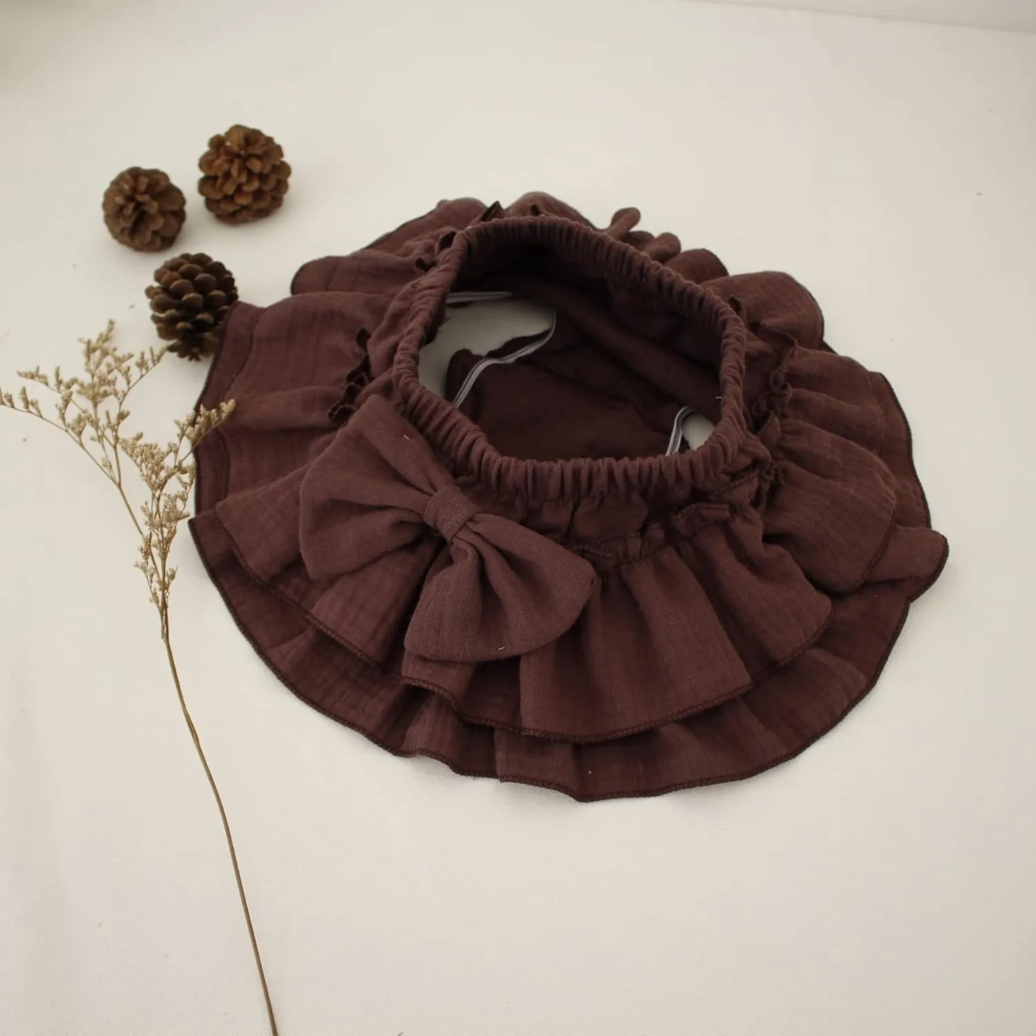 Newborn Baby Girl Cotton Skirts with Built-in Shorts Toddlers Ruffle Diaper Covers Infant Skorts with Bows Headband Set