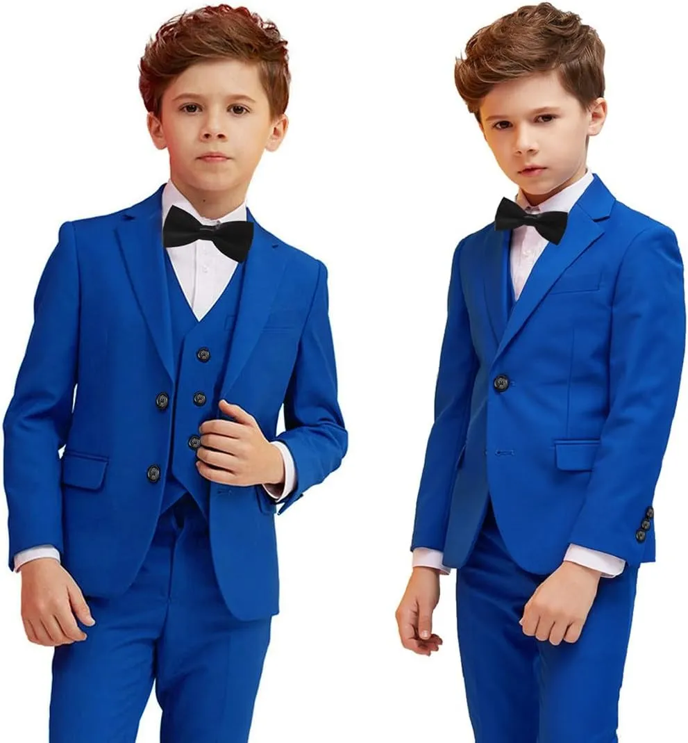 Suits for Boy 5 Pieces Boys Suit Formal Toddler Blazer Vest Pants Kis Tuxedos