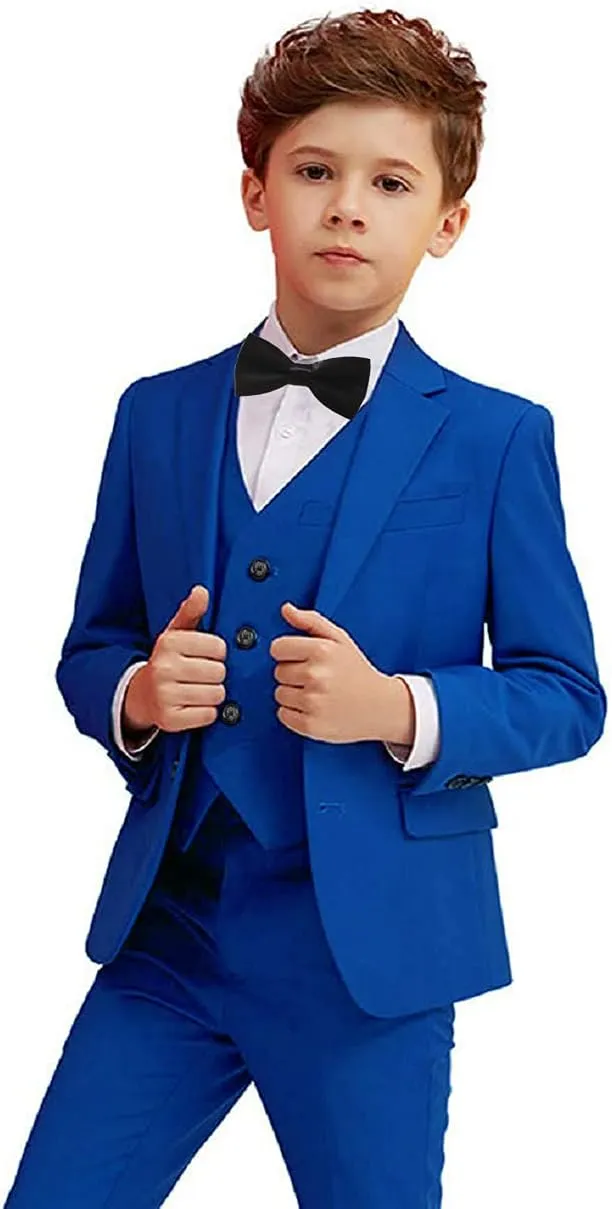 Suits for Boy 5 Pieces Boys Suit Formal Toddler Blazer Vest Pants Kis Tuxedos