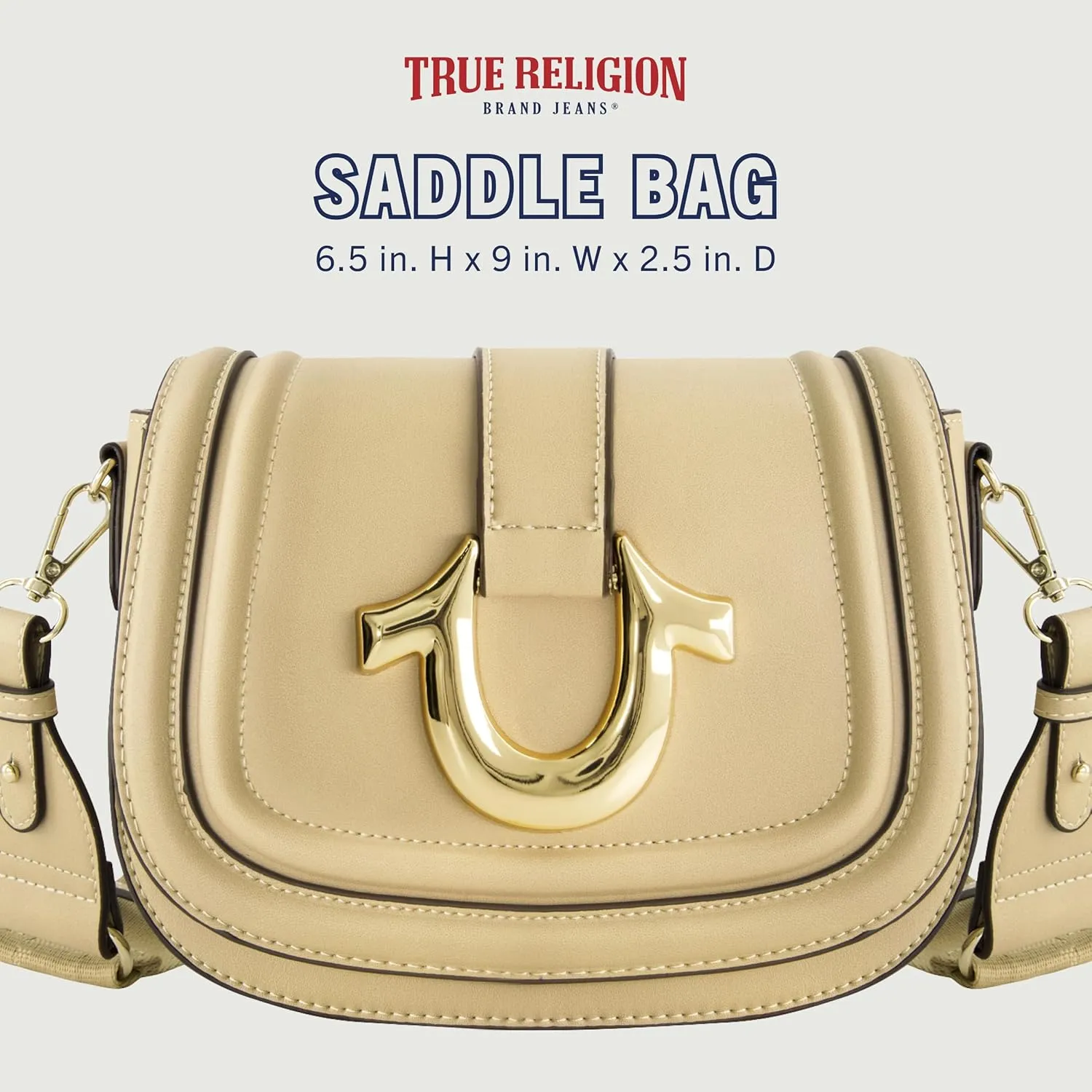 True Religion Saddle Bag, Women's Crossbody Purse with Adjustable Shoulder Strap