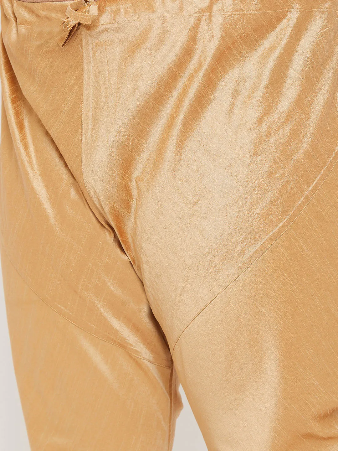 VASTRAMAY Gold Zari Nehru Jacket Kurta