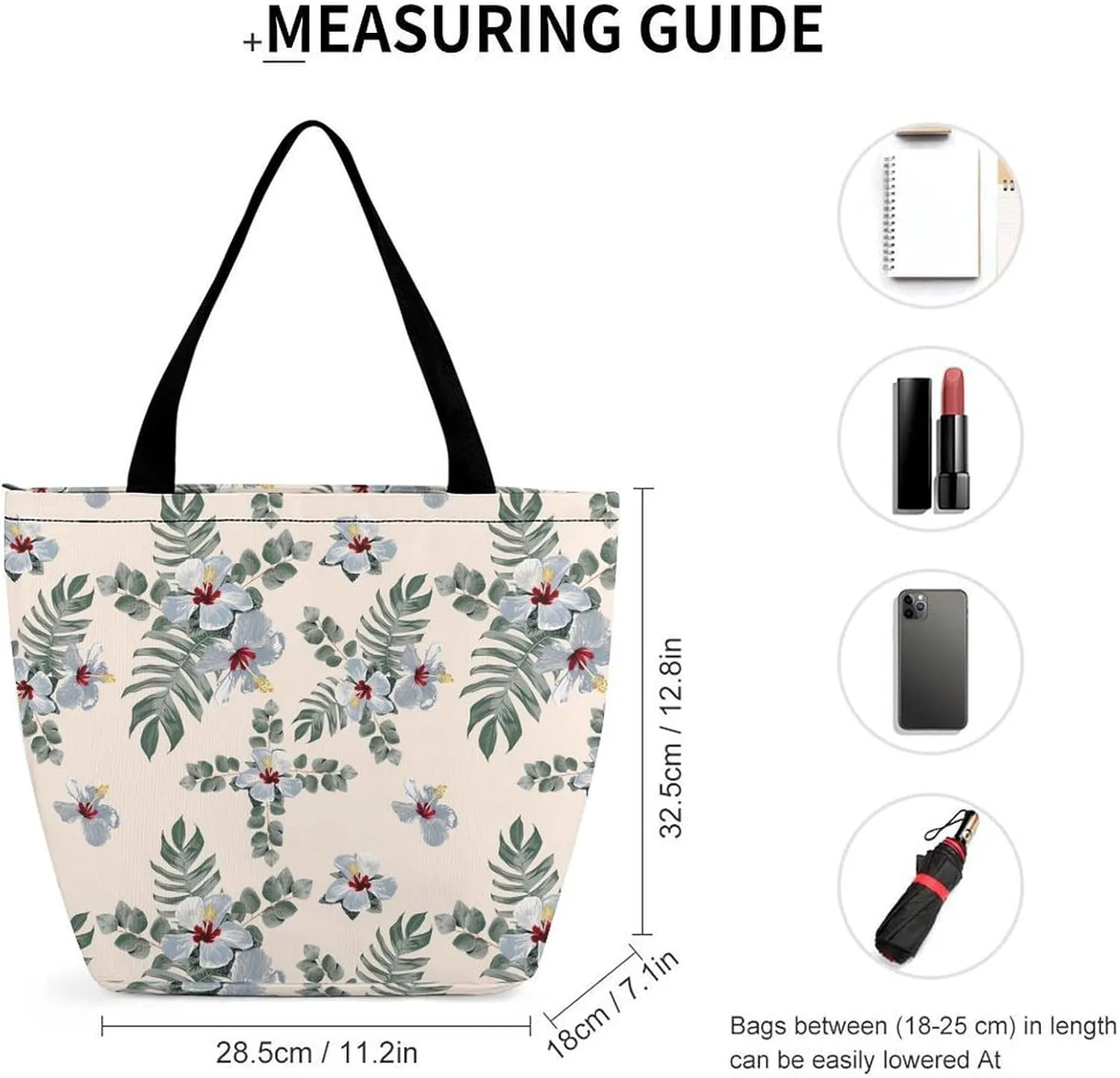 Vintage Lily Hibiscus Flowers Hobo Handbags With Zipper Women's Tote Handbags