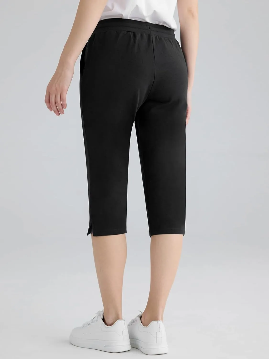 Weintee Women's Petite Cotton Capris with Pockets