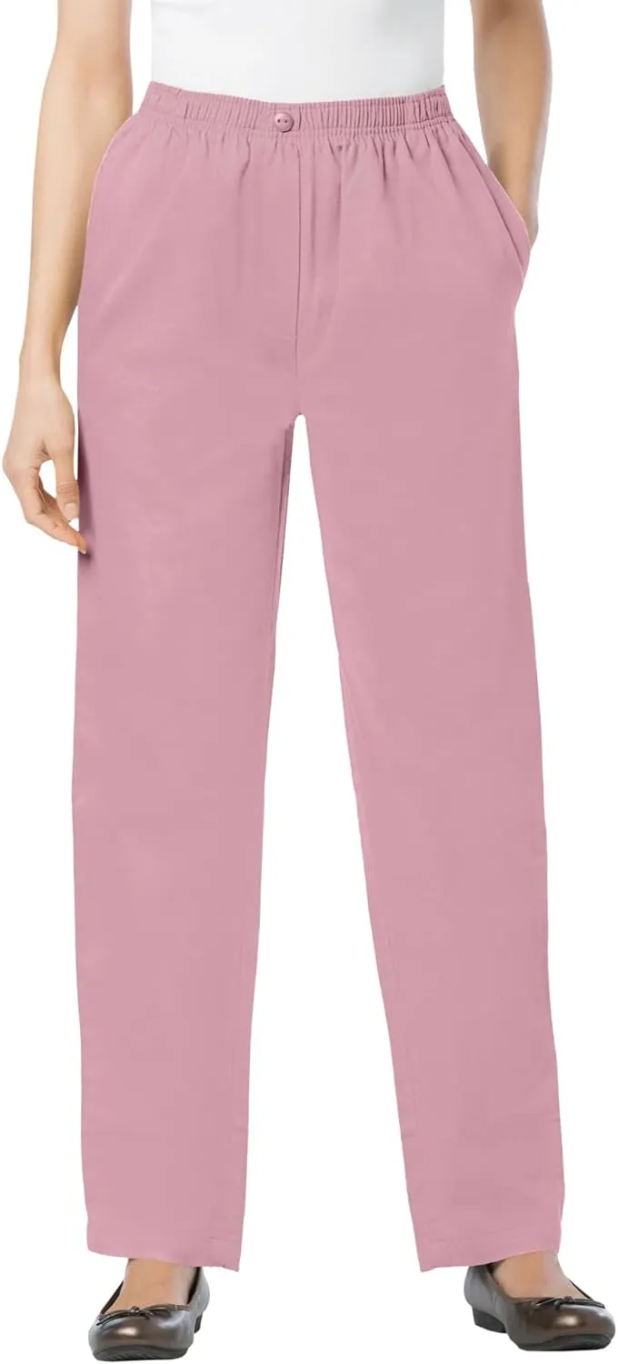 Woman Within Plus Size 7-Day Straight-Leg Elastic-Waist Denim Jean (Petite & Tall Available)