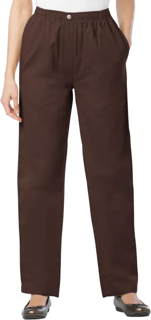 Woman Within Plus Size 7-Day Straight-Leg Elastic-Waist Denim Jean (Petite & Tall Available)
