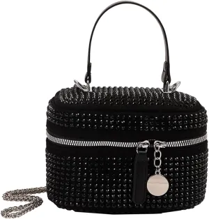 Women Tote Bag PU Leather Satchel Bag Shoulder Bag Top Handle Bag Crossbody Bag Purses and Handbag with Chain Strap (Silver)