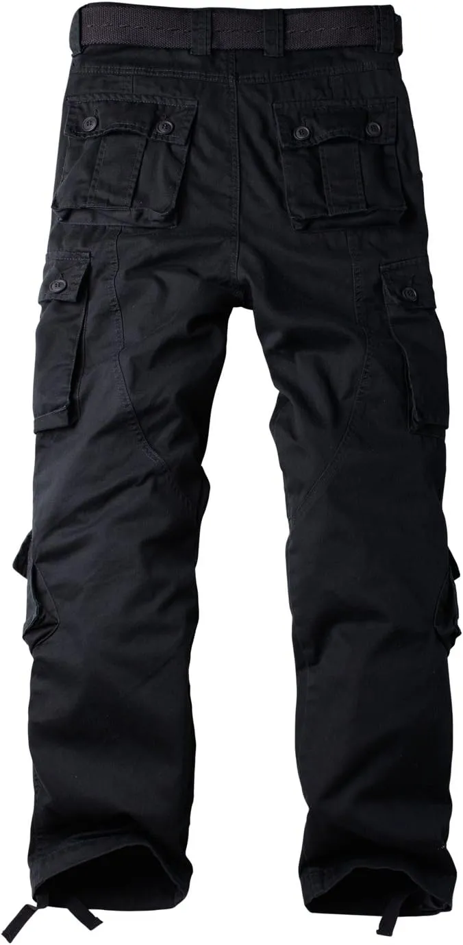 Women's Cotton Casual Military Army Cargo Combat Work Pants with 8 Pocket