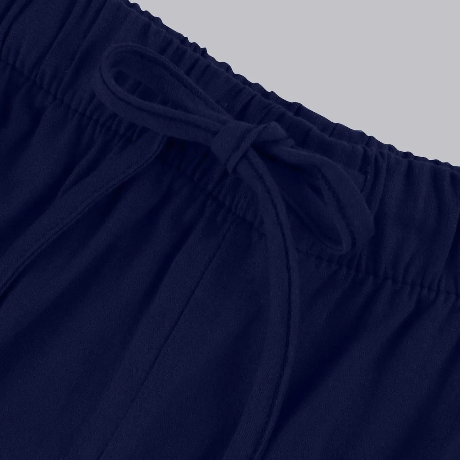 Women's Pants Trendy Linen Summer Wide Leg Pants Flowy Solid Color Beach Pants with Pockets Dress Pants, S-3XL